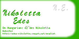 nikoletta edes business card